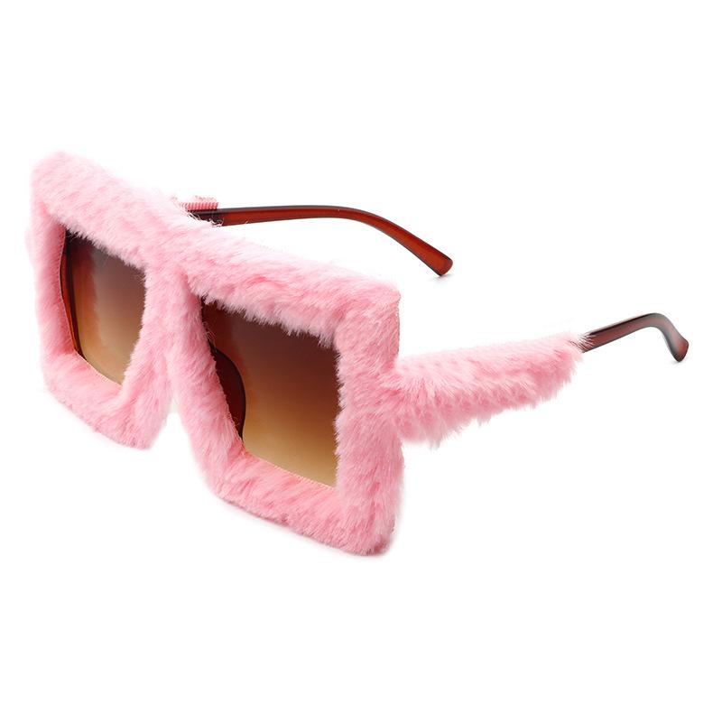 Pipi Kid Disco Furry Plush Sunglasses: Square Glasses, Christmas Mirror Decoration