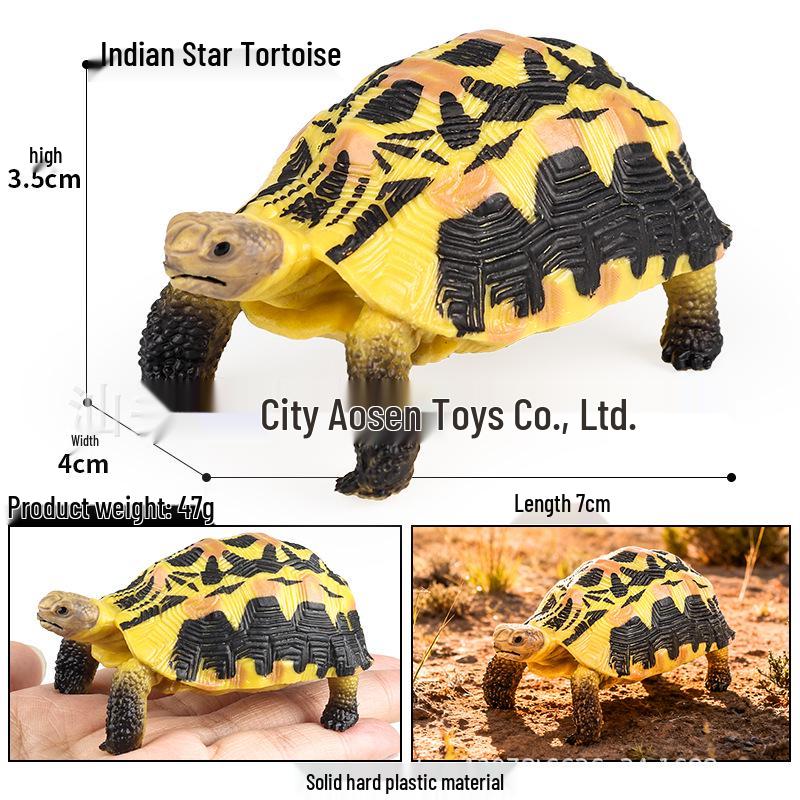 European & Indian Star Tortoise Simulation Toy for Car Decoration