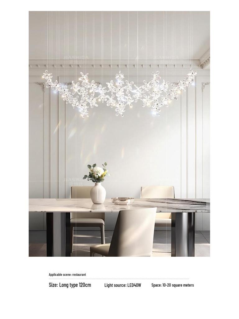 Modern French Crystal Chandelier: Luxury Pendant Light for Dining Room, Restaurant, Cafe, or Bar