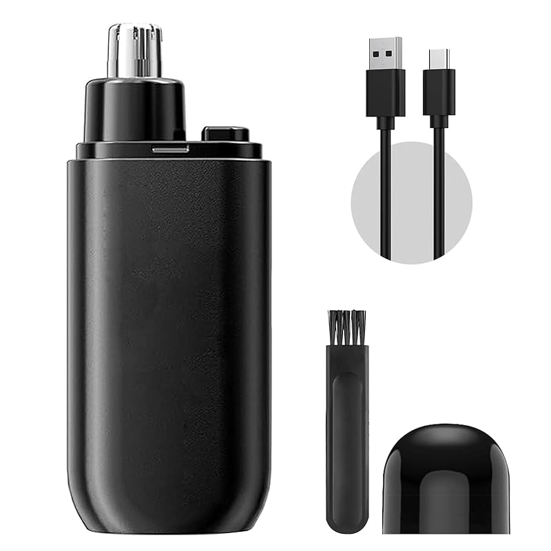 

nose hair cutter men s small size electric [New in 2024] nose hair trimming ladies Etiquette cutter washable Convenient to carry low noise Fashionable