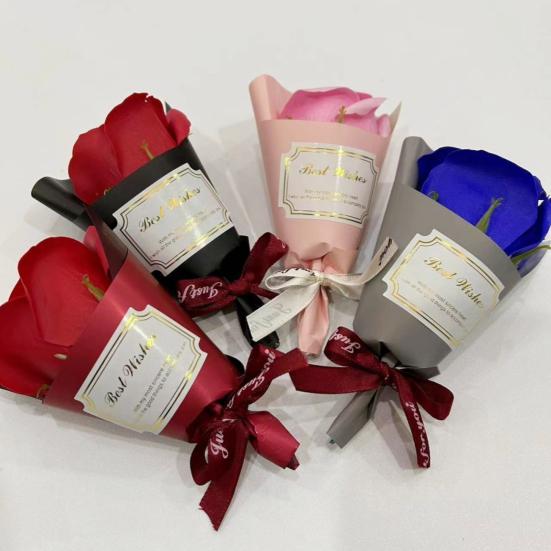 Mini Aromatherapie Seife Rosenstrauß Duftend Künstliche Konservierte Rose Blume Valentinstagsgeschenke für Frauen Freundin Mutter Ehefrau
