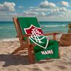 Custom Name Ultra-Soft Beach Towel with Fluminense FC Theme,Ideal for Pool - Camping, Diving - Perfect Travel Essential, Vibrant Beach Towel.