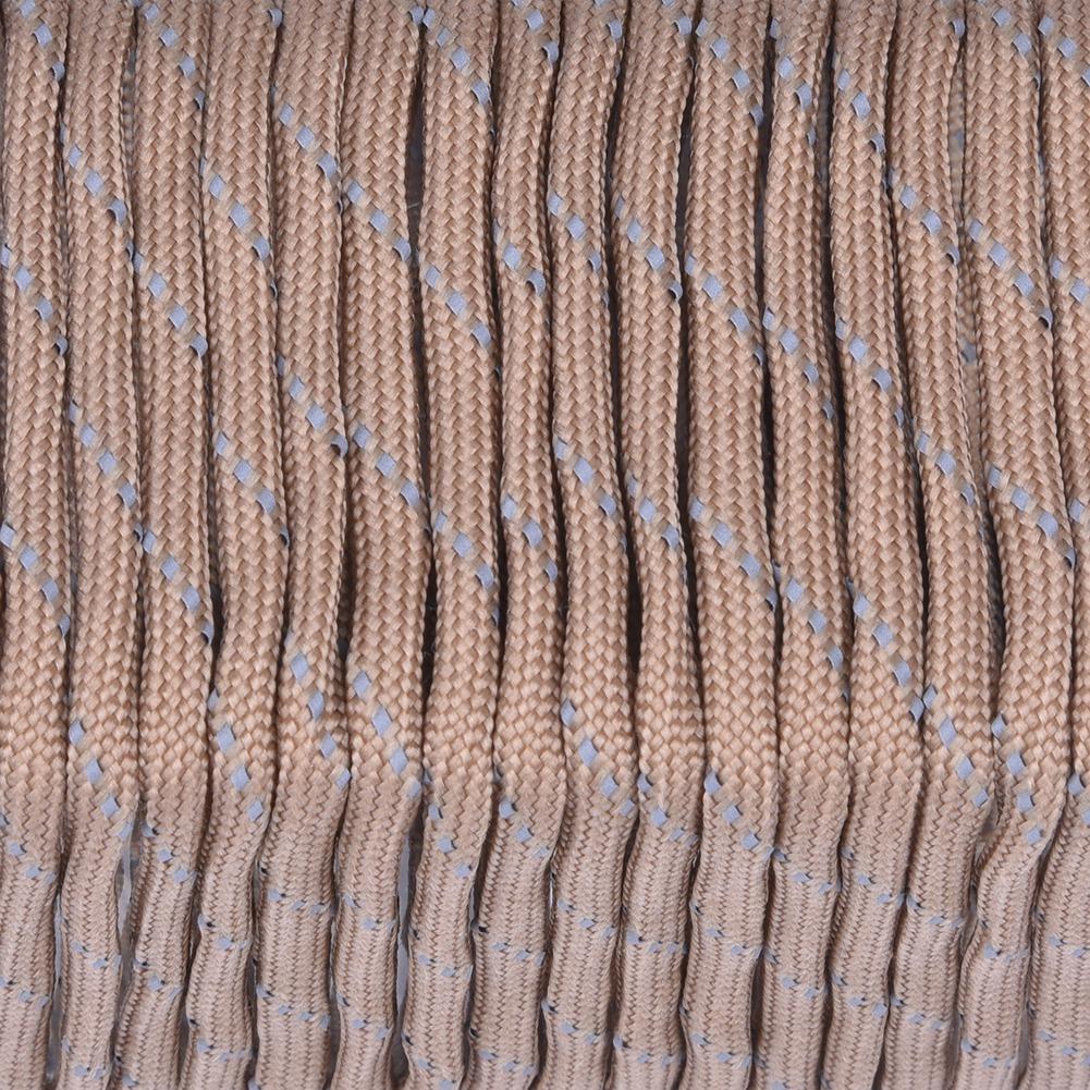 31m Reflective Multi Function Paracord Lanyard 9 Strand Rope for Camping Hunting(Black)
