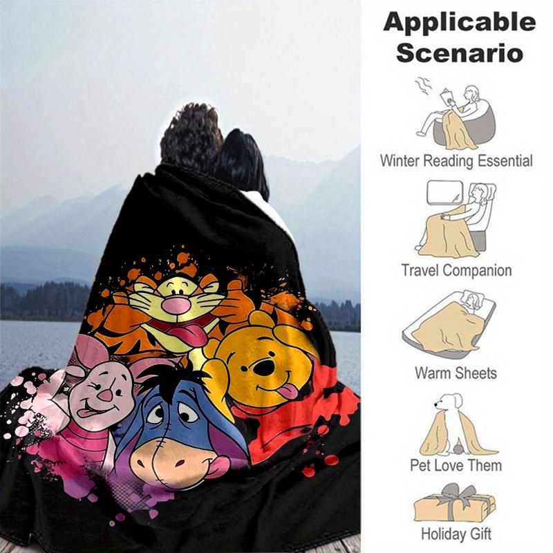 1pc, Disney Winnie The Pooh Friends Throw Blanket Soft & Cozy Blanket for Couch, Bed, Travel, Camping, Car, Beach, Office Nap Perfect Gift