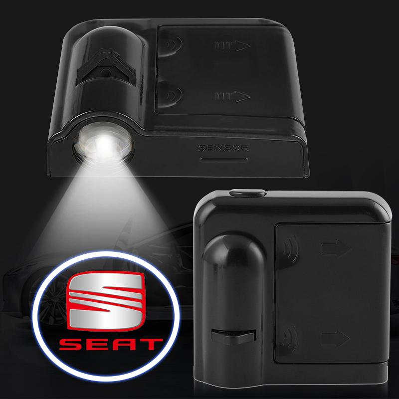 1/2pcs LED Car Door Courtesy Light Projector Welcome Lamp Car Badge for SEAT Leon MK1 MK2 MK3 5F Ibiza 6L 6J Altea Arona Tarraco Cupra Cordoba
