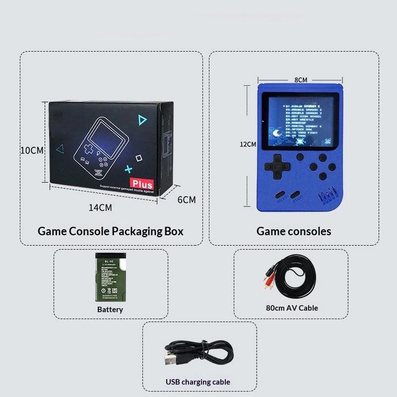 Retro Portable Mini Handheld Game Player 8 Bit Video Game Console Built-In 500 Games Gameboy For Kid Gift