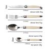 4-6pcs Ivory White Cutlery Set Stainless Steel Laguiole Tableware Elegant Dinner Set Western Knife Fork Spoon Teaspoon Xmas