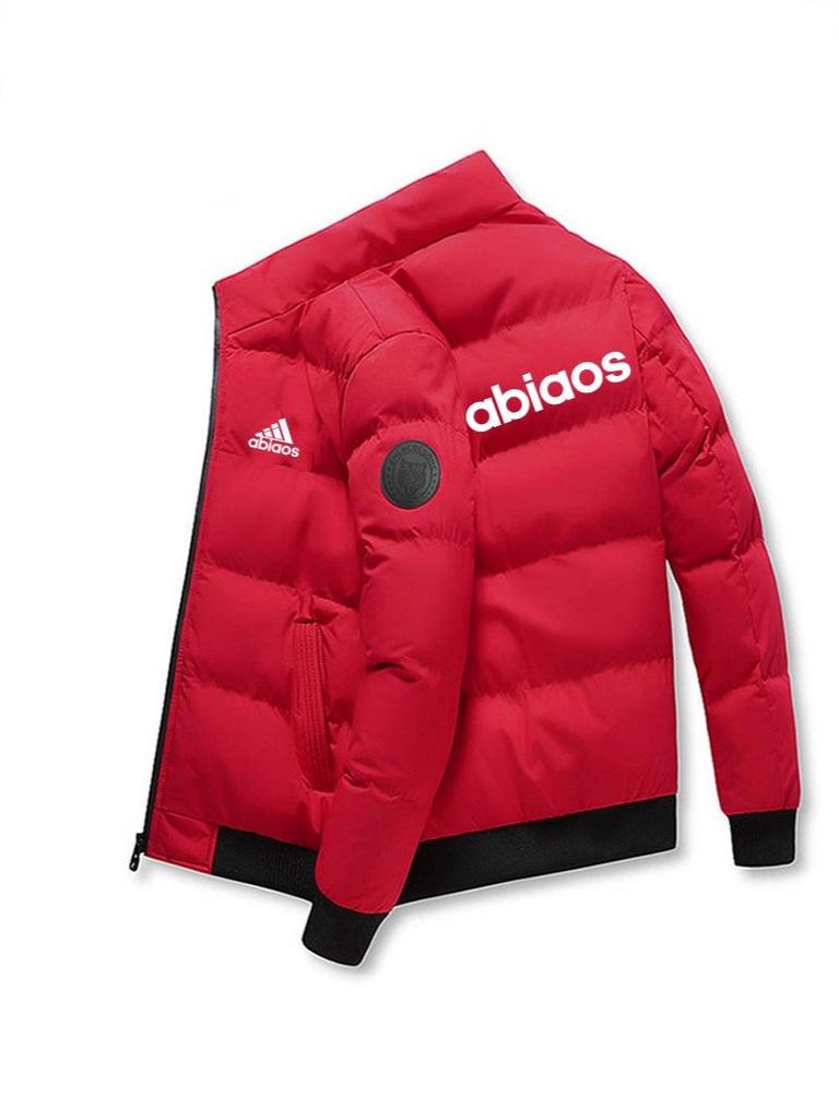 Cross Letter Men's Lightweight Winter Cotton Padded Stand Collar Jacket