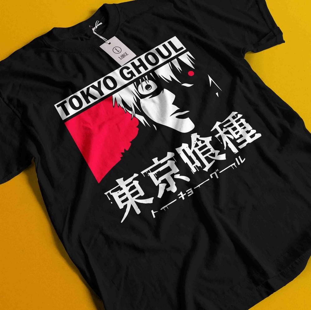 

Футболка Токийский Гуль Футболка Кен Канеки Футболка Дзюдзо Судзуя Аниме Манга Унисекс Хоррор Футболка XL