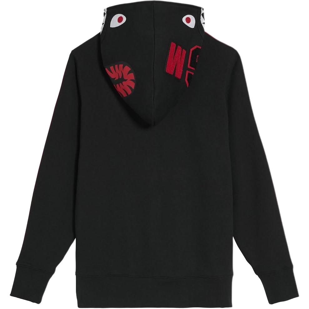 BAPE X Adidas Shark Fleece Full Zip Hoodie Black Unisex Tops JN7119