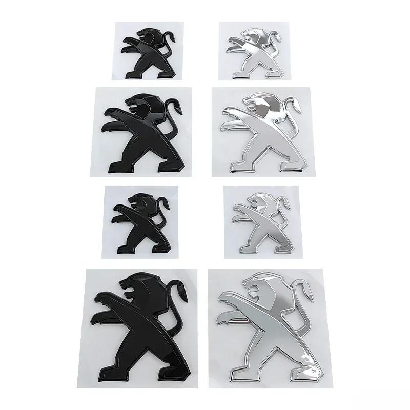 ABS Lion Shape Car Front Rear Logo Stickers Badge for Peugeot 2008 3008 2021N 2022 2023 Auto Hood Emblem Trunk Decals Accessories