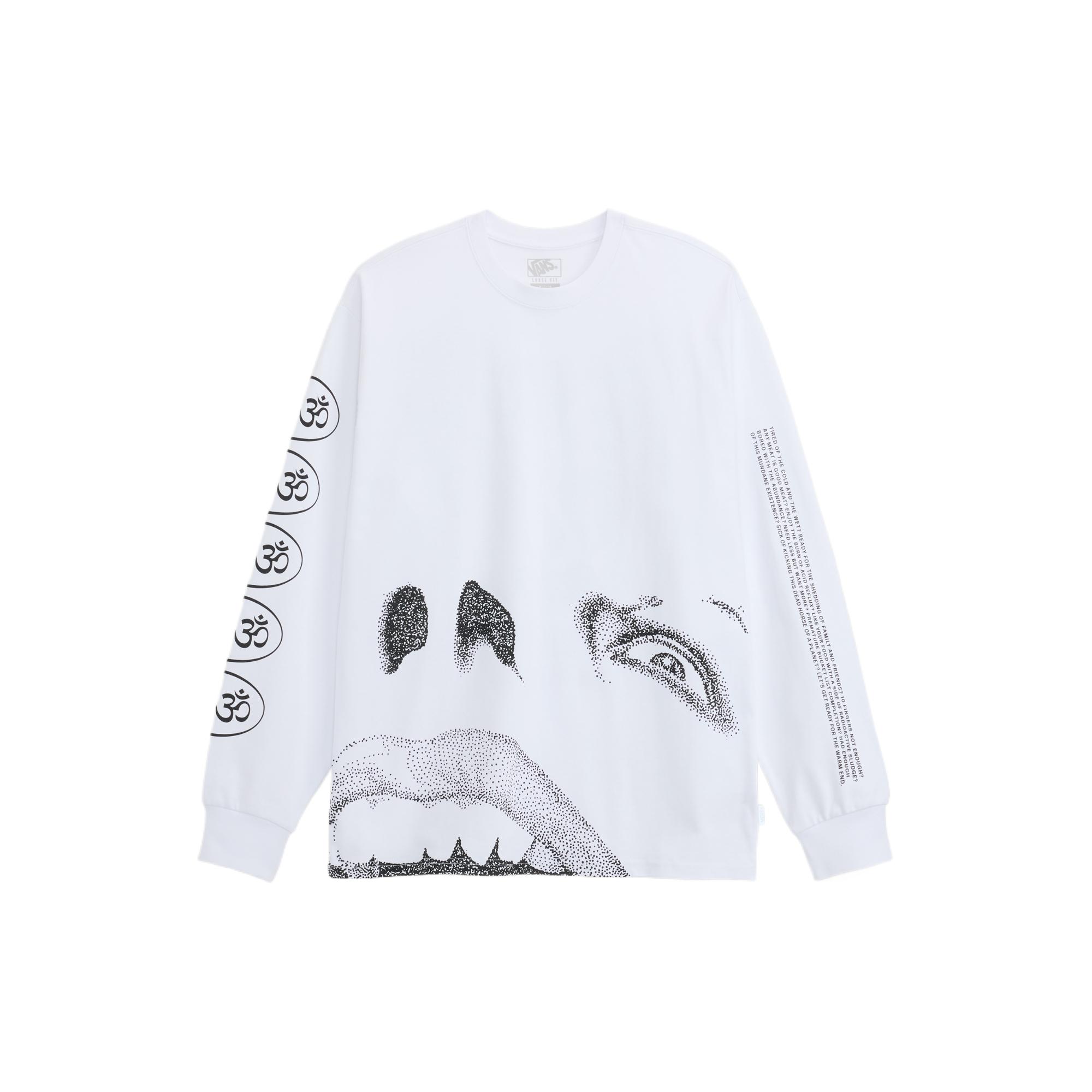 Vans T Shirts Men s White Medium White Crew Neck Moderate Straight Fit VN000VT2JVY L