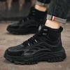 Men's Boots Autumn and Winter New High Top Boots, Thick Soled Warm Snow Boots, Outdoor Anti Slip and Wear-resistant Work Boots
