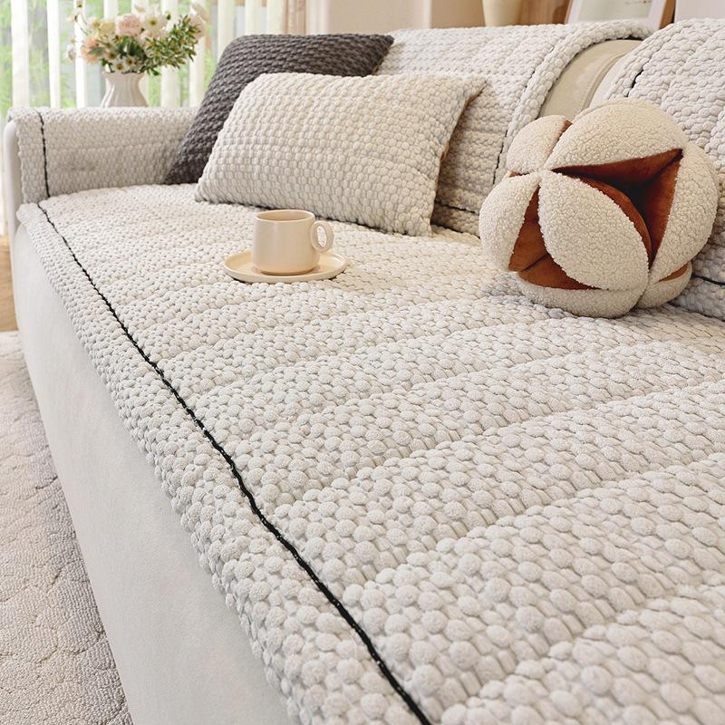 2026 Autumn/Winter Corduroy Non-slip Seat Cushion: Thick, Dirt-resistant Sofa Cover
