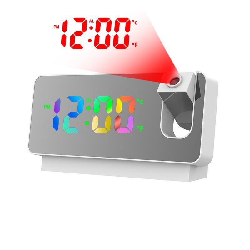 Simple and Creative LED Electronic Projection Alarm Clock Multi-functional Desktop Clock with Temperature for Students
