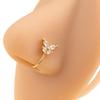 Non-piercing Rhinestone Butterfly Flower U-shaped Nose Clip Trendy Nose Jewelry