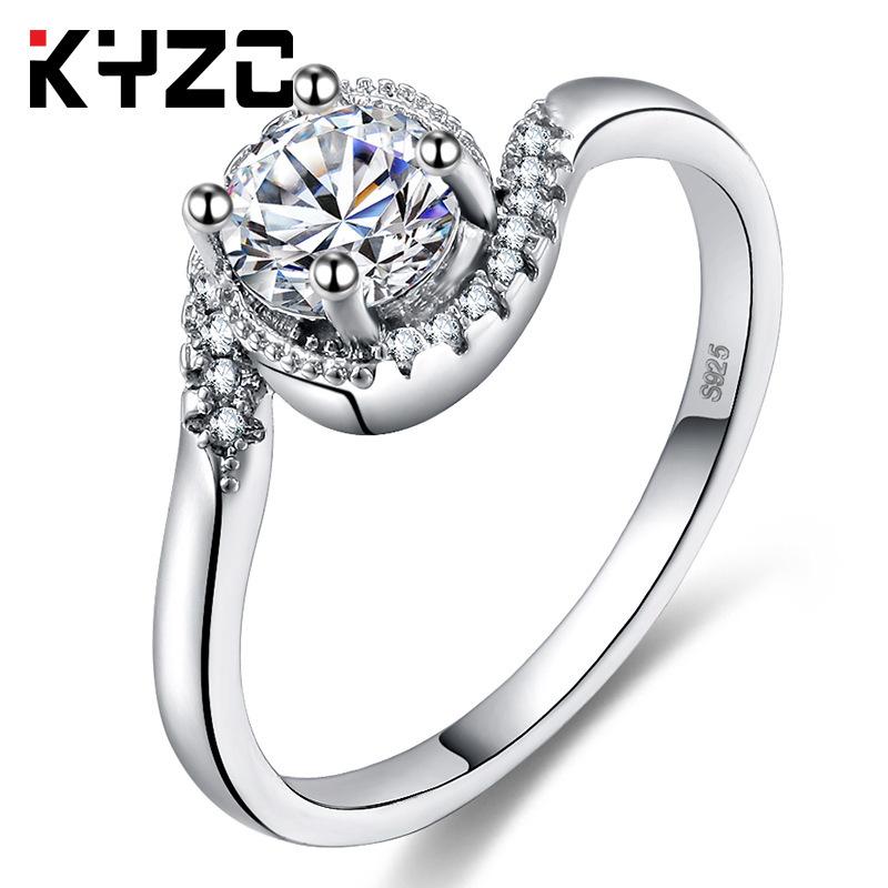 Simple Round Small And Beautiful Zircon Silver Ring, Accessories Are Approved First.