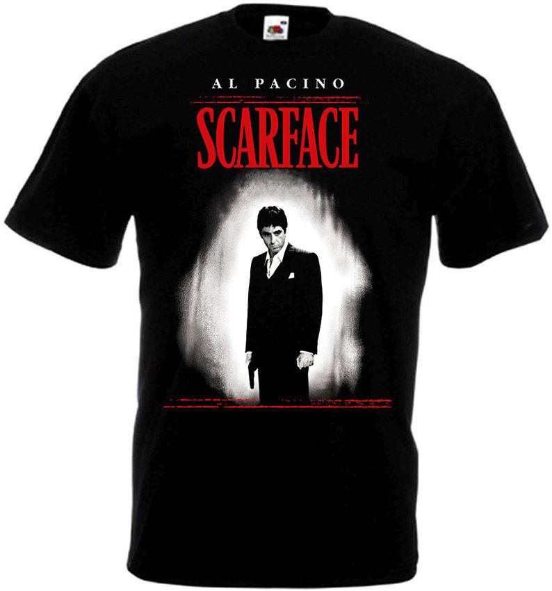 SCARFACE Movie Poster T-shirt black all sizes XXL