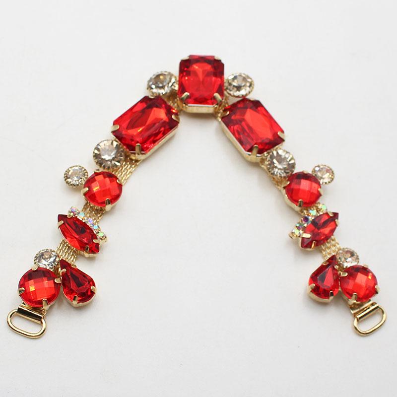 

New 1pcs 95MM Shiny Acrylic Chain Shoe Buckle Performance Clothing Underwear Sling Luggage Shoes Decoration Accessories