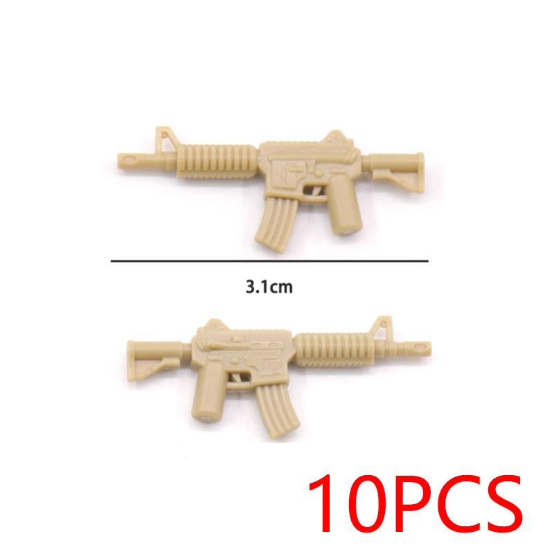 WW2 Military Scene Accessories Building Blocks Machine Gun Rifle Robot Wolf UAV MOC Bricks Toy