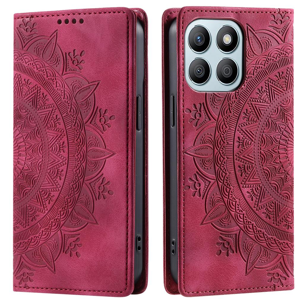 Style 010 For Honor X6b 4G Case Mandala Pattern Magnetic Closing Leather Phone Cover