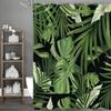 Tropical Plant Leaf Shower Curtain, Bathroom Decorative Shower Curtain, Waterproof Shower Curtain with Hooks