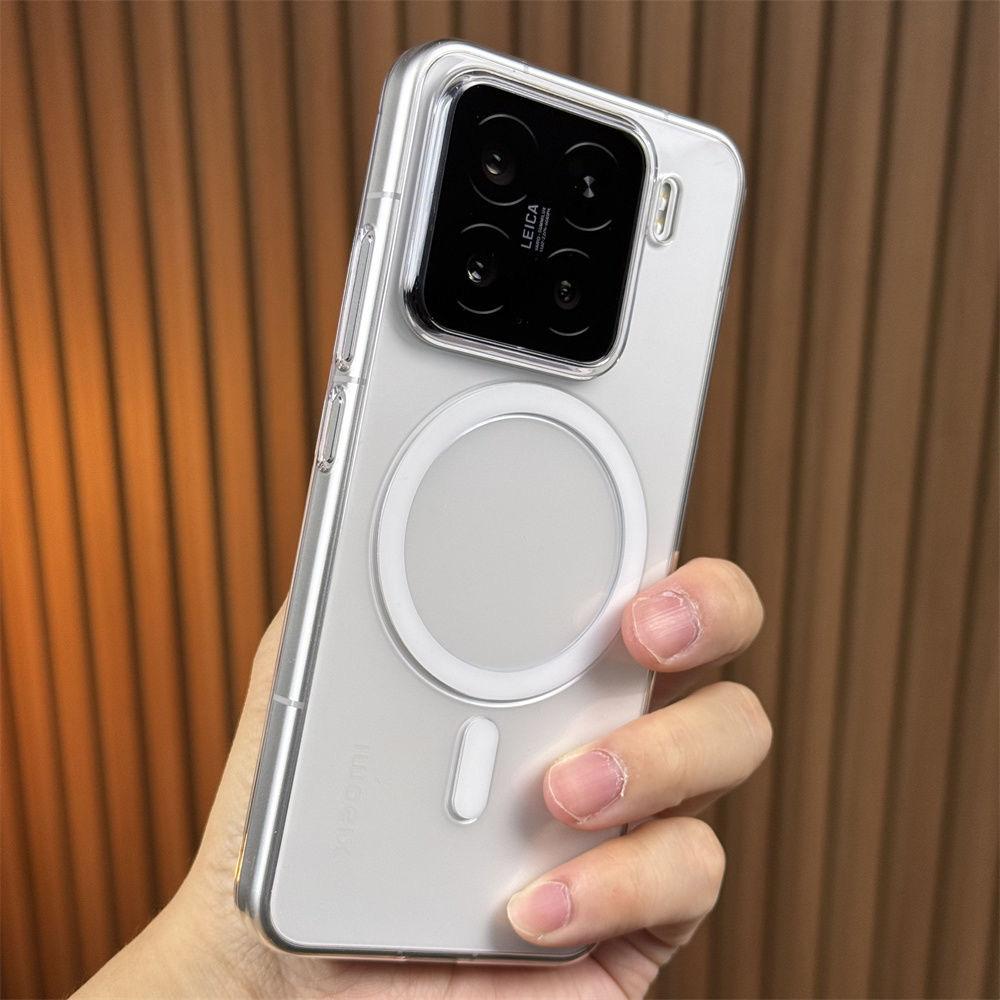Phone Case Cswo02 Matte Black Transparent Matte Ultra Thin For Magsafe Case For Xiaomi Mi 15 14 13 Pro Ultra Mi15 Hard Pc Magnetic Wireless Charging Cover