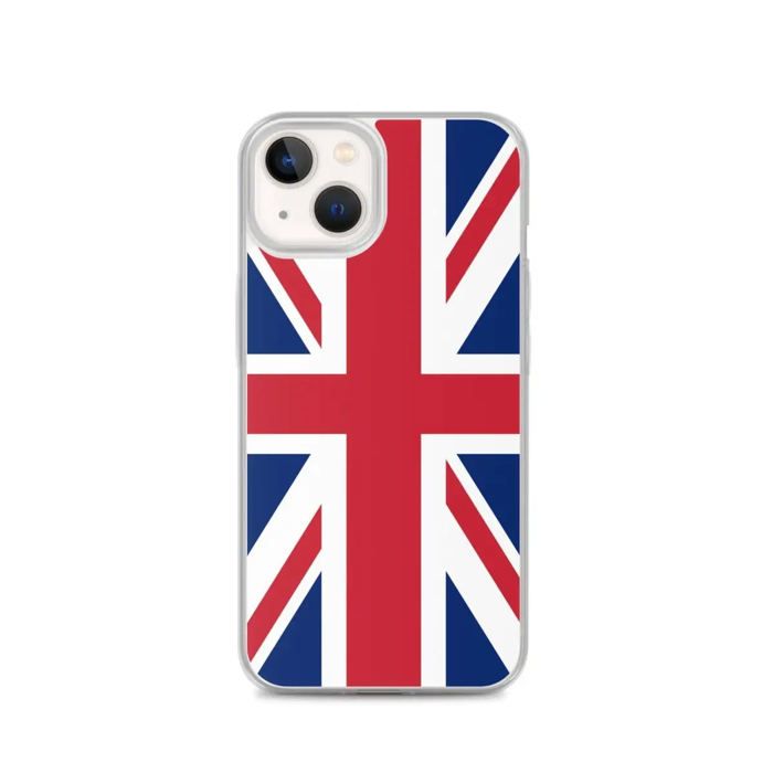 Coque iPhone - Drapeau Royaume-Uni - Souple - Multicolore - Compatible iPhone 13 - Verticale