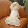 Breathable Puppy Princess Dress Star Mesh Pet Strap Puff Skirt Dog Summer Clothes  Spring Summer