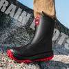 Rain Boots Fashion Rain Boots Men's Non-slip Waterproof Shoes Rain Shoes Water Boots Men's Medium Tube Adult Universal In All Seasons