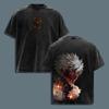 Bakugou Katsuki Print T-shirt Anime My Hero Academia Clothing Men Women Cotton Tshirts Retro Washed T Shirt Harajuku Male Tops