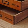 Solid Wood Multi-Layer Office Desk Organizer and Cosmetics Storage Box