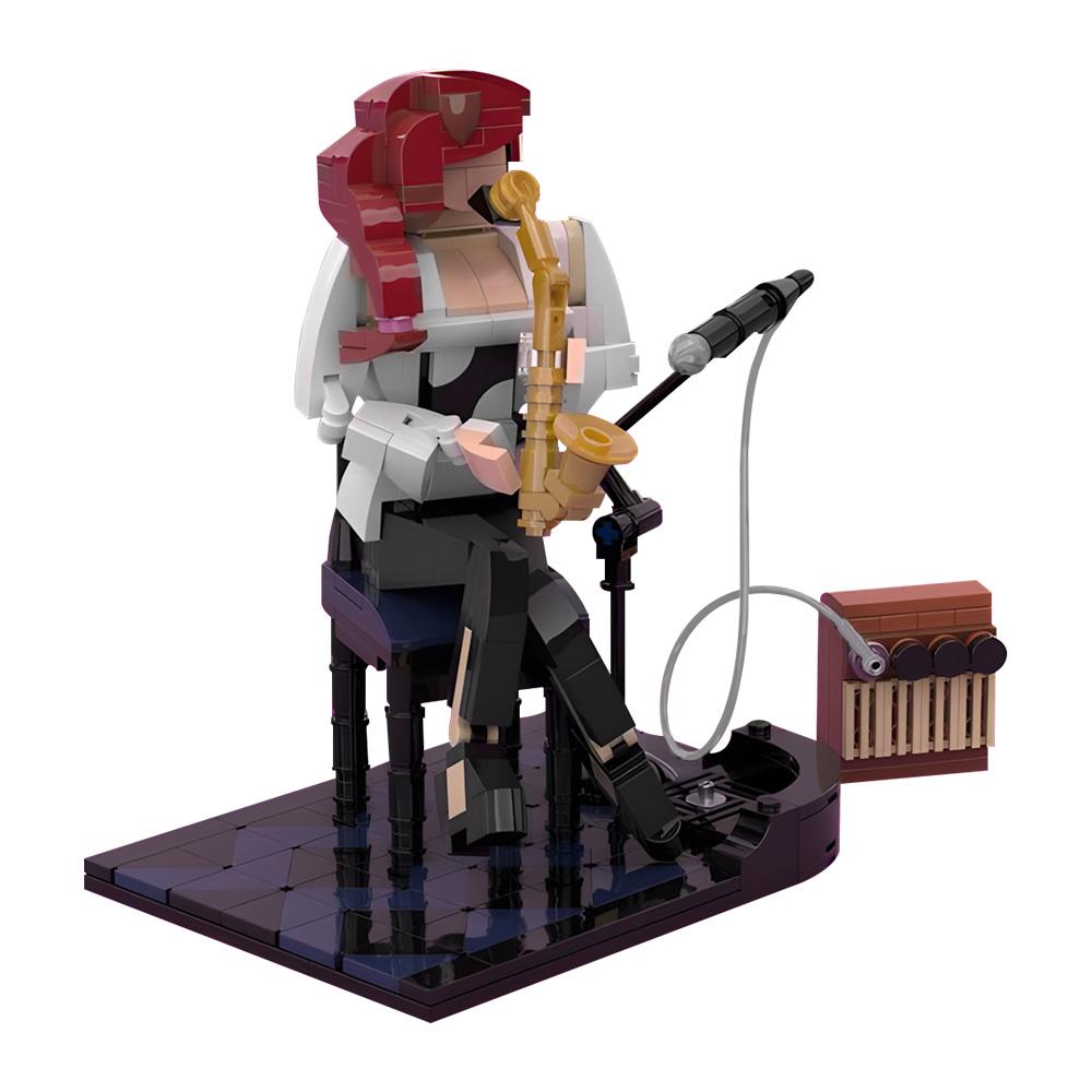 Gobricks MEINE EIGENE KREATION Jazz-Saxophonist Bausteine Miniatur Musikaufführung Jazzsänger Bausteine Große Schwingende Band Spielzeug Geschenk
