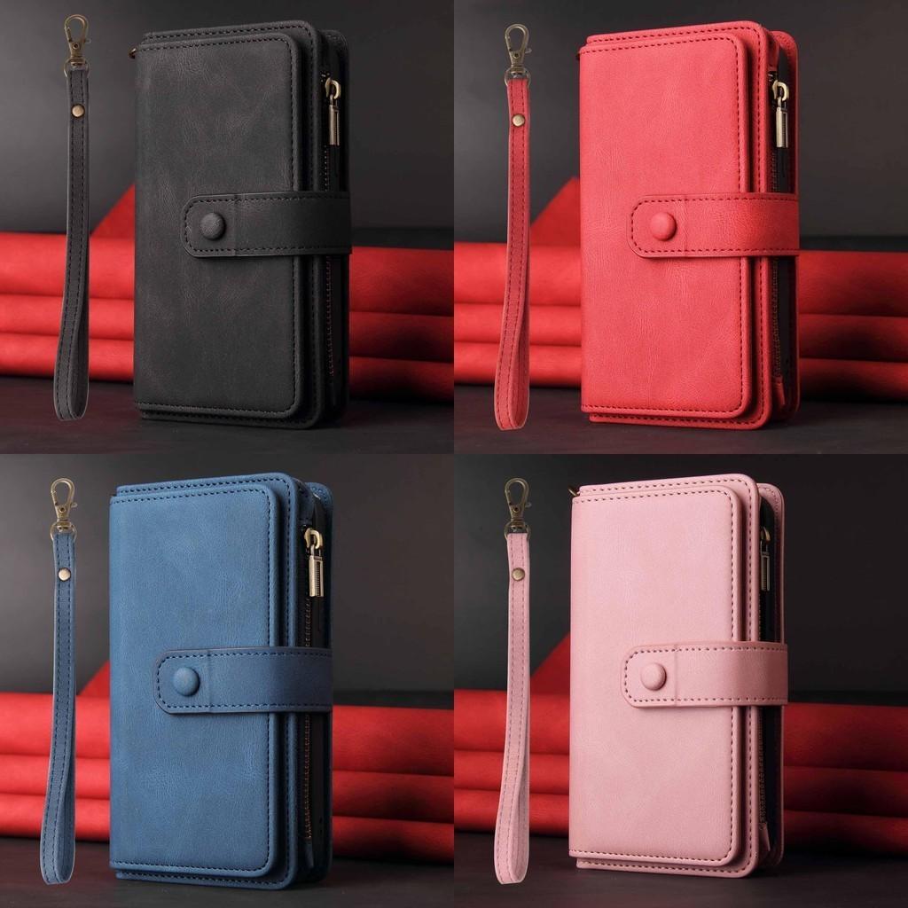 Black Red Blue Pink Pu+tpu Flip Wallet Card Slot Case Cover For Oneplus Nord N200 Ce2 10t Full Protection Shell Oneplus 9