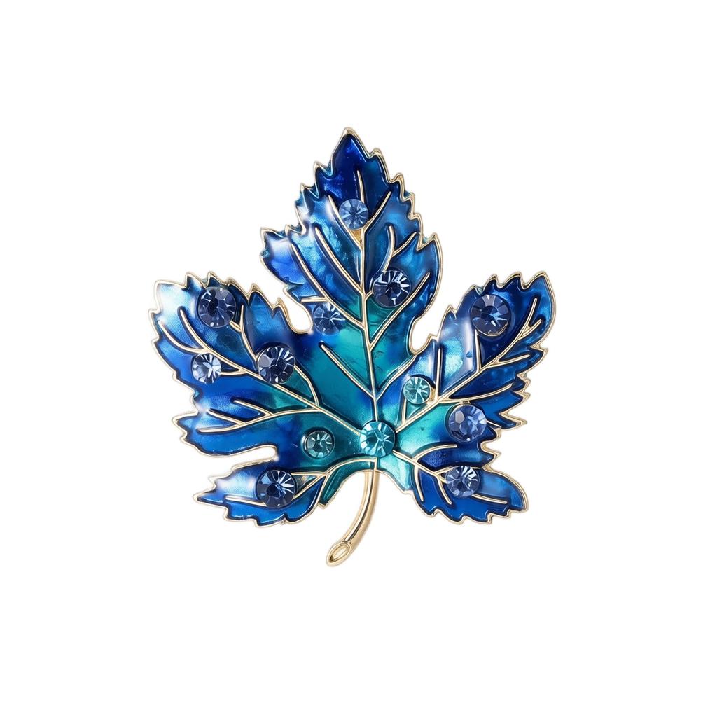 Fashion Maple Leaf Brooch Vintage Pin for Suit Dress Party Decor