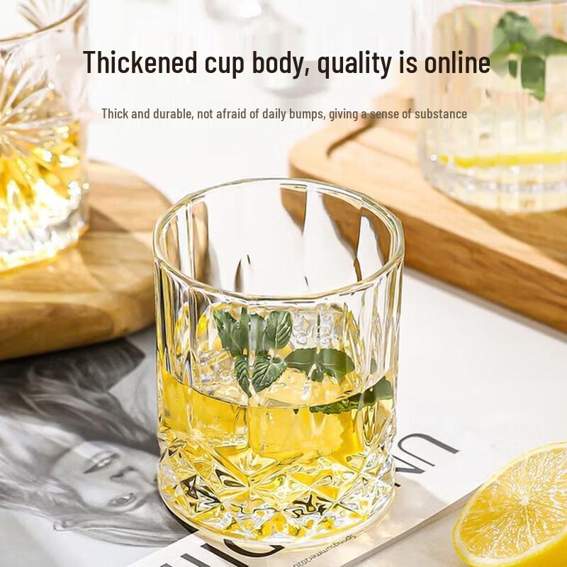 Luxury Classic Striped Whiskey Glass