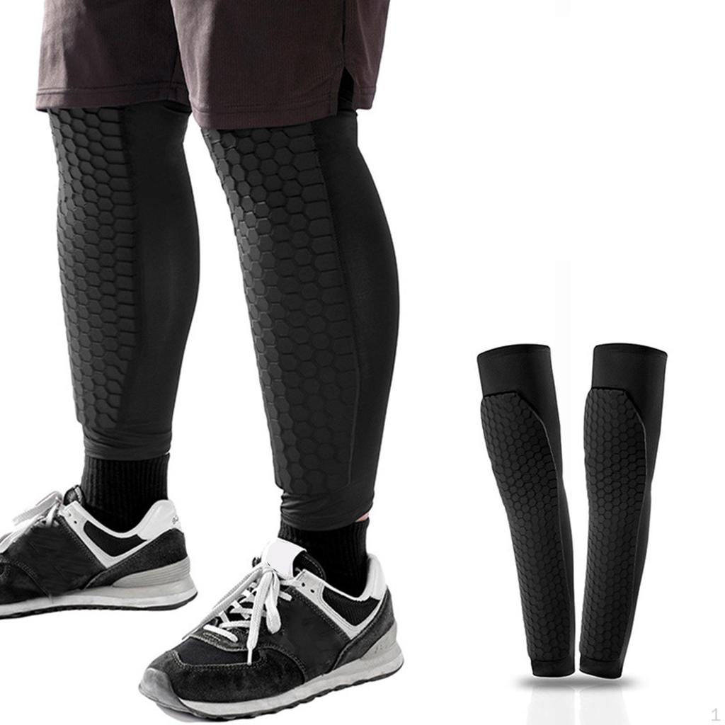 Full Leg Sleeve Calf Protection Knee Stretch Shockproof Soft Soccer Shin Guard Cover for