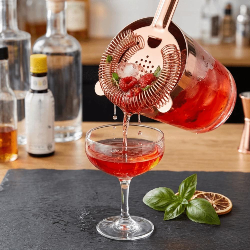 High-Density Spring Bar Strainer Anti Rust Ice Strainer Professional Drink Strainer  Restaurants