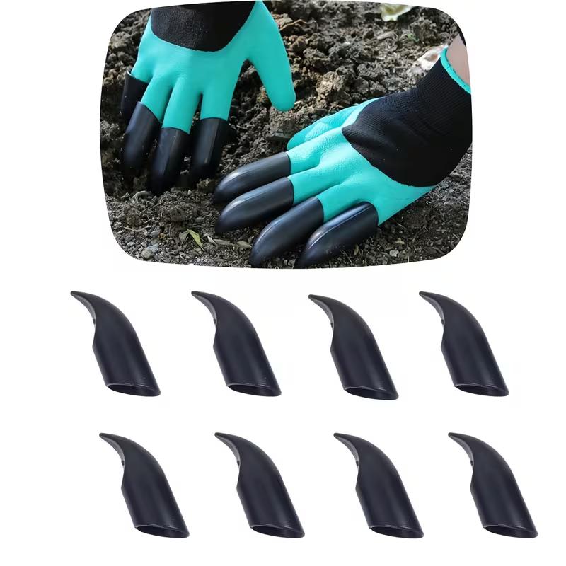 

8pcs Digging Claw Set - Durable Plastic, Reusable Planting and Weeding Tool for Garden & Orchard Accessories - Easy to Grip - No Batteries Required чорний