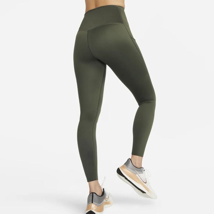 New Nike Go Sports Pants Women's Khaki Green DQ5669-325