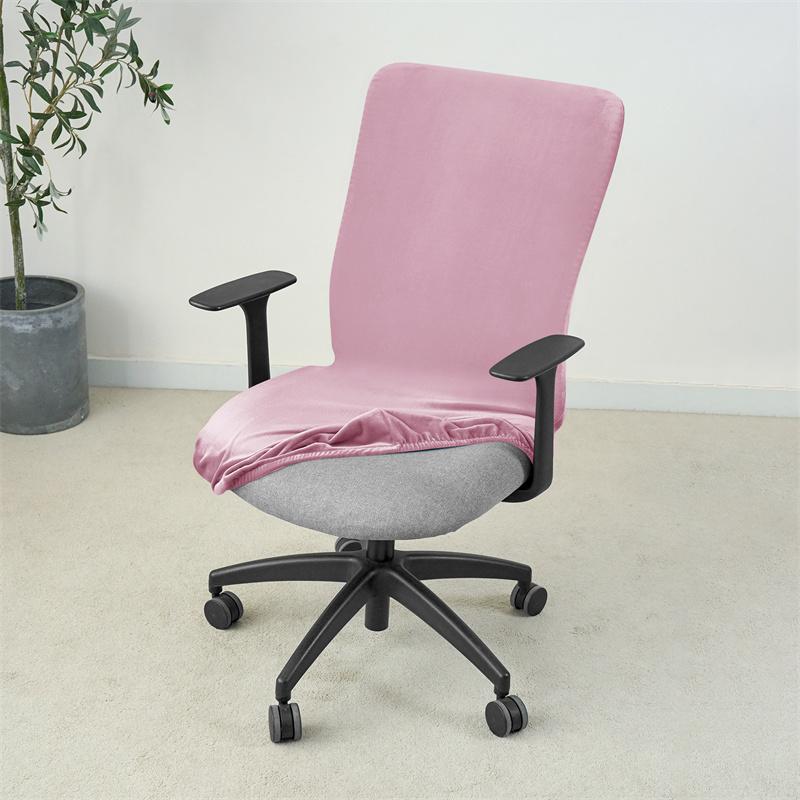 1PC Super Soft Velvet Office Chair Cover Stretch Dust-proof Gaming Armchair Slipcover Non-Slip Rotating Computer Seat Covers