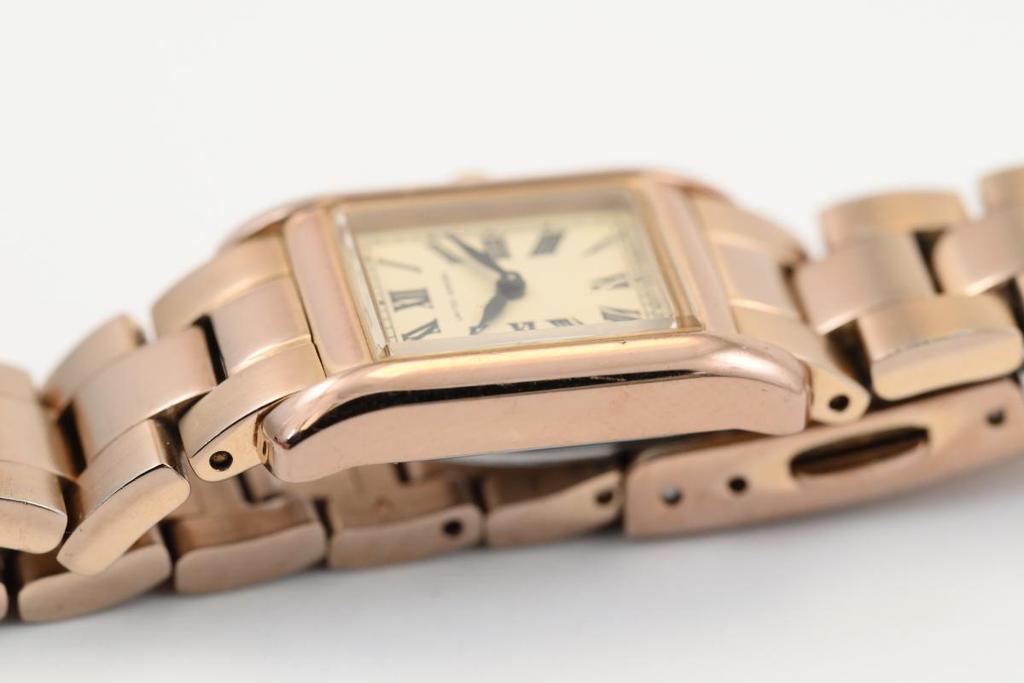 [Used] UNITED ARROWS Rectangle GOLD Tome Women's QUARTZ 5421-S058261