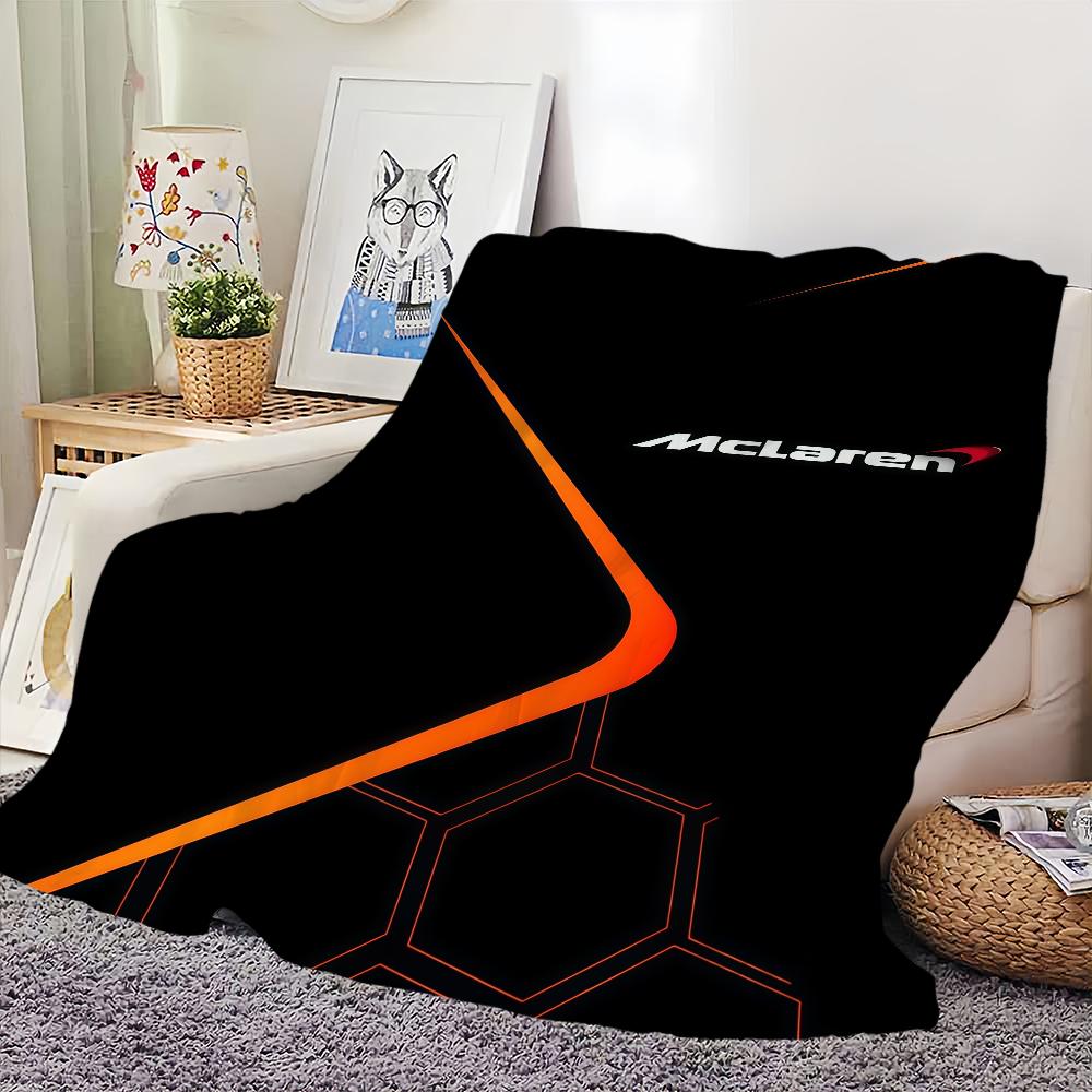 Cool Logo M-M-McLarenS-ES Blanket Flannel warm comfort soft plush blanket For Picnic Beds Sofas Homes And Bedrooms