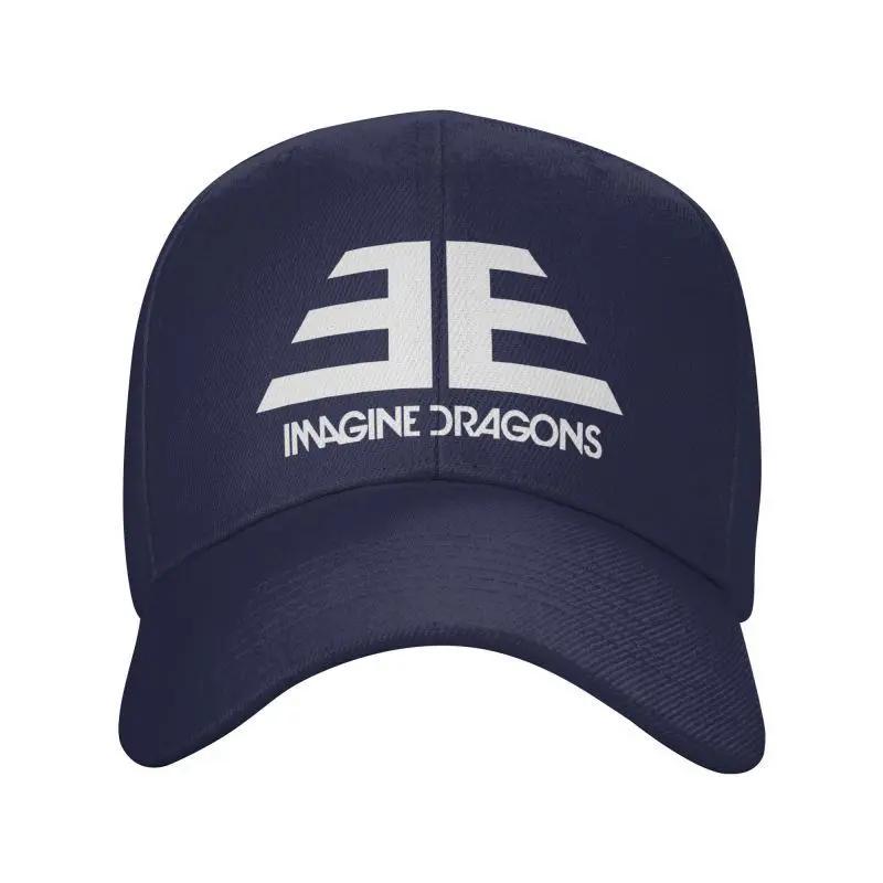 Imagine Dragons Unisexs lightweight baseball cap  breathable polyester black with white logo perfect for outdoor activities