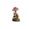 Resin Solar Mushroom Lamp Cute Animal Statue Light Desktop Decoration Rabbit Lawn Lamp  Flowerpot