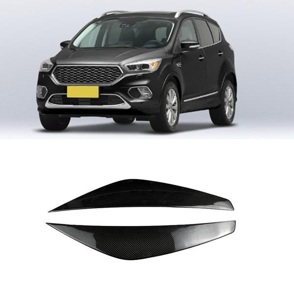 Pair of Carbon Fiber Front Head Covers for Ford Kuga 2017-2020