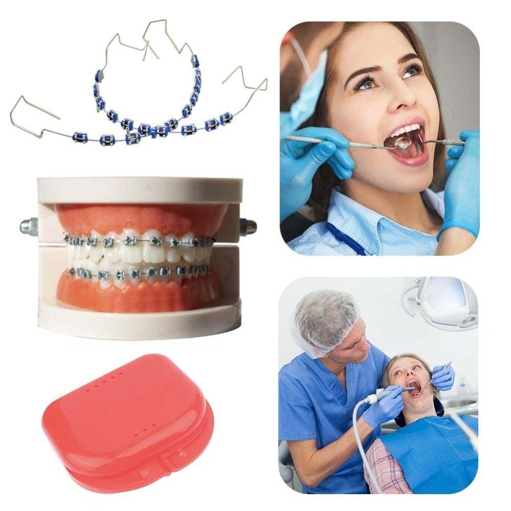 With Box Temporary Tooth Decoration with Metal Wires Metal Bracket Orthodontic Ligature Ties Teeth