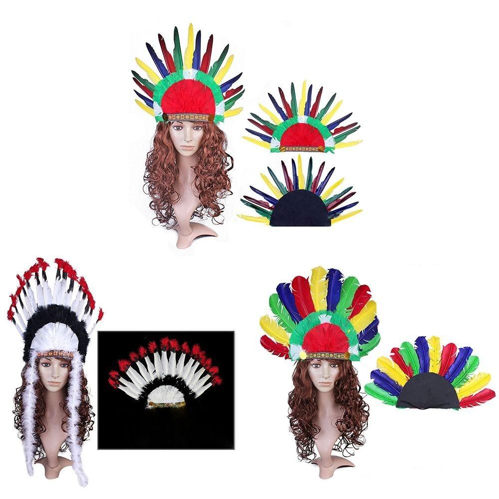 Carnival Costume Headpiece Fancy Dress Party Headwear New Feather Headdress