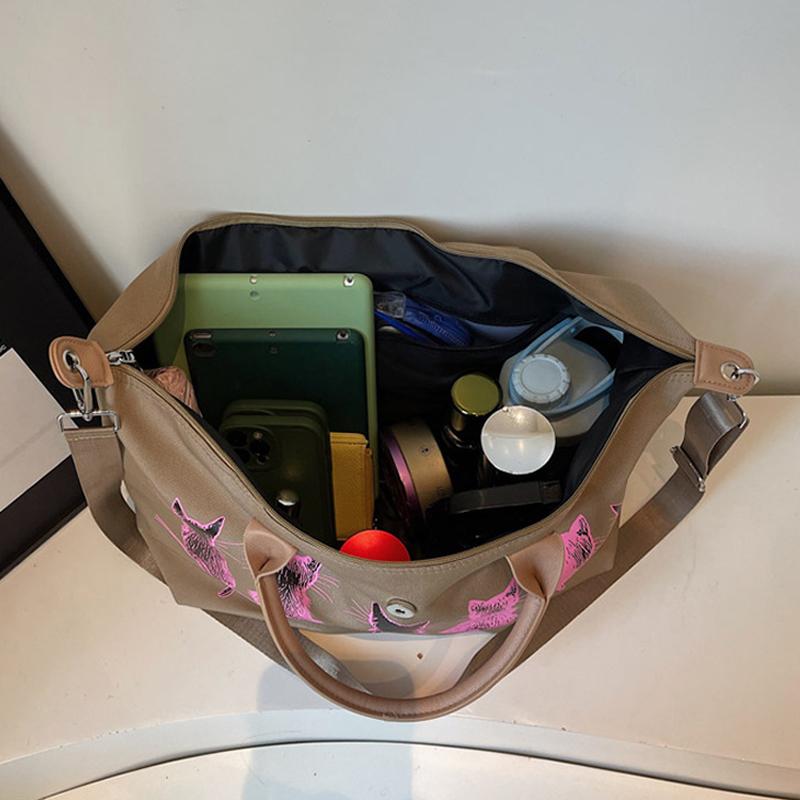 Women Crossbody Bag Shoulder Bag Cat Print Travel Cute Creative Student School Bag Travel Simple Fashion Travel Bag