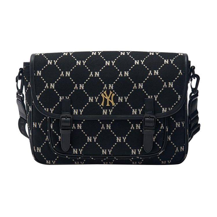 

MLB New York Yankees Diamond Signature Polyester Messenger Bag Women bags Black 7ACRMD74N-50BKS Black